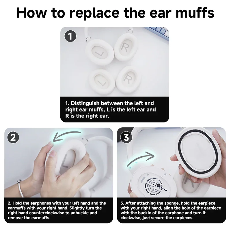 Qcy H3 Headphone Replacement Ear Pads - Image 4