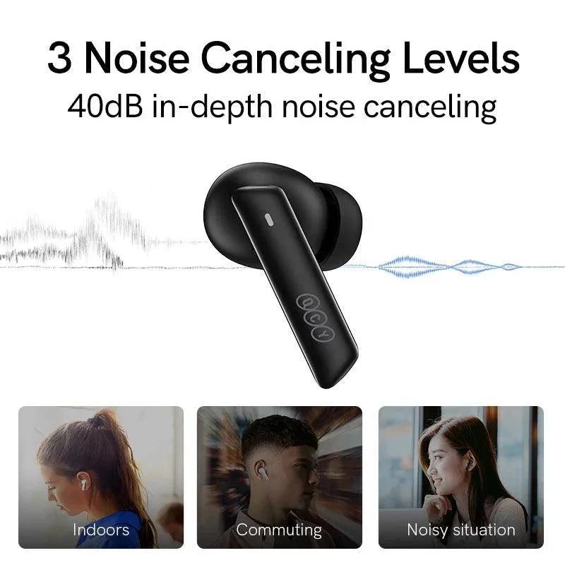 QCY MeloBuds ANC Wireless Earbuds, 40dB Hybrid ANC, 30H Playtime - Image 6